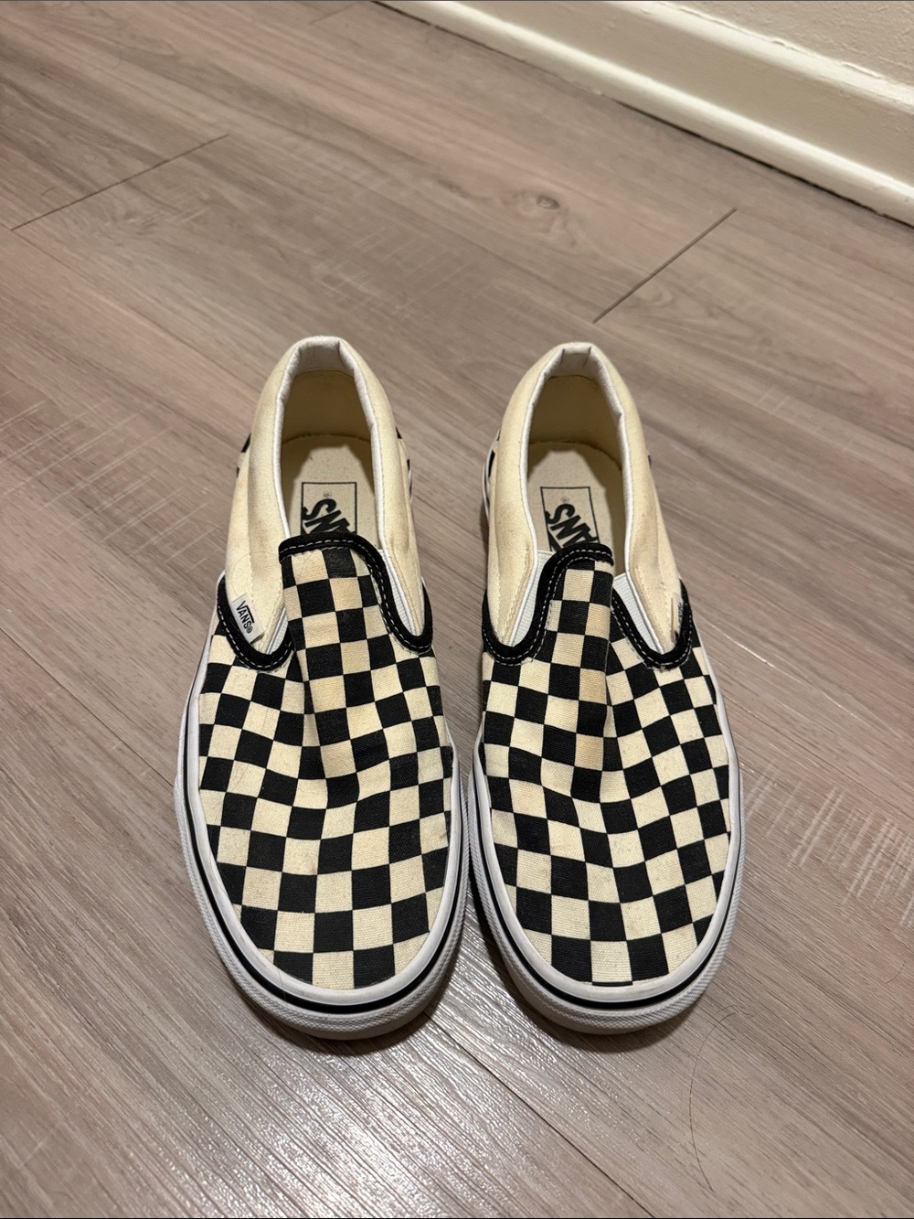 Checkered Vans Slip-On Sneakers
